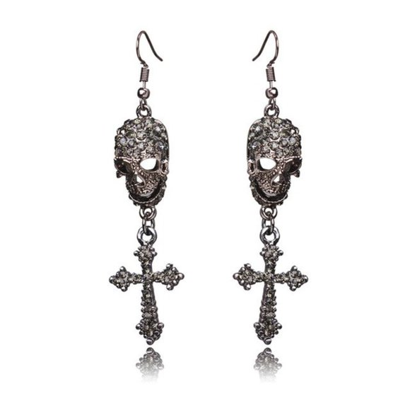 Crystal Skull Earrings - Picture 4 of 5